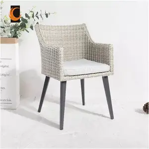 Недорогой плетеный стул для любых погодных условий для бистро, кафе, патио, уличная мебель, обеденный садовый стул, белые Стулья Ожидания