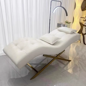 Modern Luxury Velvet Beauty Salon Curved Lash <b>Bed</b> Facial Beauty Massage Table <b>Bed</b> With Eyelash Light - Product Image 3