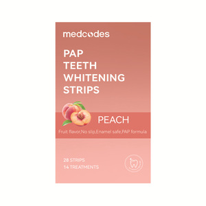 Tiras Blanqueadoras Dentales Pap, 28 Tiras, 14 Tratamientos, Sabores Naranja, Mango, Melocotón, Fresa, Frambuesa Azul, Sandía, Uva, Menta - Product Image 5