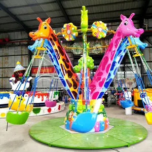 Mais popular carnaval voar equitações funjusto balanço jogos mini girafa cadeira passeio para venda