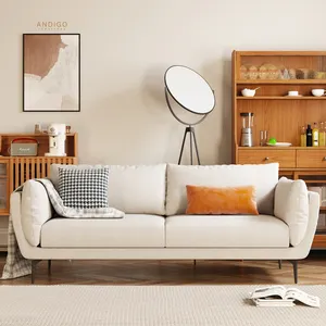 Pabrik langsung grosir mebel ruang tamu bahan kain Sofa Bed Set Sofa kulit asli Modern Divano Letto Sofa Nordic CN;GUA