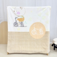 Couverture Bébé Européenne à Bordure Espagnole, Super Douce et Moelleuse, 2 Plis, Grande Taille, pour Enfants, Prix de Gros, Faible MOQ