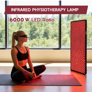 <span class=keywords><strong>Pannello</strong></span> per Terapia a Luce Rossa 6000W, Dispositivo <span class=keywords><strong>LED</strong></span> a Infrarossi 660nm 850nm, Frequenza <span class=keywords><strong>Regolabile</strong></span> 1-999Hz, Timer, Telecomando, Supporto per il Corpo - Product Image 2