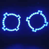 2023 ans nouveau type led halos X forme quatre coins coton lumière led ange yeux rvb par application