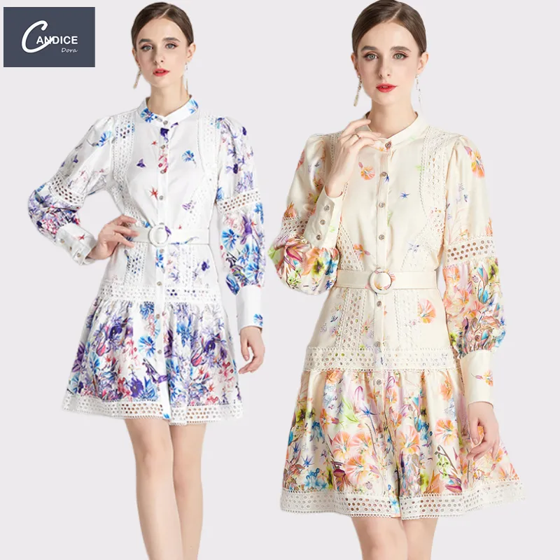 Candice-minivestido con estampado floral para mujer, vestidos informales, elegantes, bohemios, 2023