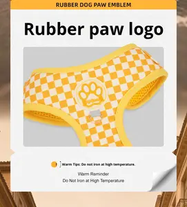 Harnais et laisse anti-évasion pour petit chien à carreaux, pour la <span class=keywords><strong>marche</strong></span>, avec accessoires de collier de luxe - Product Image 4