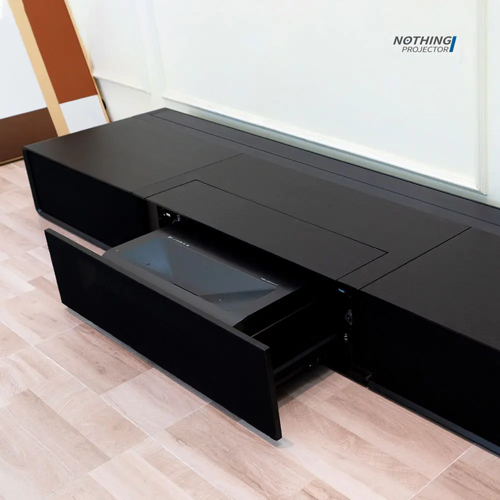 Niente proiettore OEM Rollable Laser Tv Cabinet Ust proiettore 4k proiettore Home Cinema di alta qualità