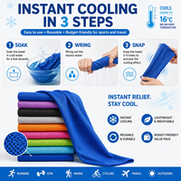 Serviette de sport rafraîchissante personnalisée avec motifs graphiques, thèmes saisonniers et naturels, en maille respirante anti-transpiration