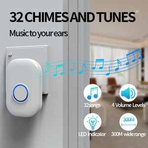 <span class=keywords><strong>Campanello</strong></span> Wireless Moderno Bianco SIXWGH, Kit 2-in-1 <span class=keywords><strong>a</strong></span> <span class=keywords><strong>Batteria</strong></span>, Impermeabile IP44, Spina UK, per Hotel, Ospedali, Cancelli da Giardino, Appartamenti - Product Image 5
