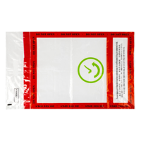 Sac de sécurité douanière imprimé sur mesure avec sceau VOID et pochette pour reçu, scellé irréversible, sac STEB transparent en LDPE pour aéroports et commerce de détail