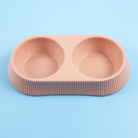 Gamelle écologique personnalisée pour animaux de compagnie Mangeoire en silicone antidérapante Double gamelle pour animaux de compagnie Bol en plastique pour animaux de compagnie 2025