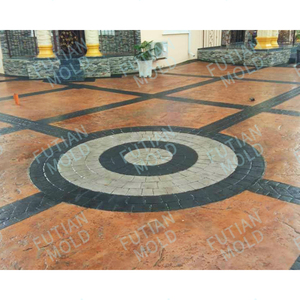Molde de sello de hormigón con textura de madera caliente, alfombrilla de sello de hormigón de goma para moldes de hormigón de formas de plástico entrelazadas para suelo - Product Image 2