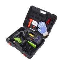 Cric hydraulique électrique portable 5 en 1 DC12V avec éclairage LED, capacité 5 tonnes, et clé à chocs à batterie