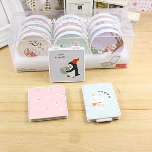 Folding <b>Mirror</b> <b>Square</b> 7cm Makeup Compact Cosmetic <b>Mirror</b> For Student Dormitory Use - Product Image 2