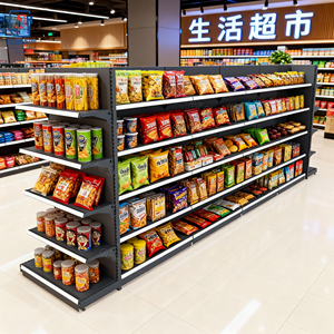 Estante Metálico <span class=keywords><strong>de</strong></span> Exhibición para Frutas y Verduras <span class=keywords><strong>de</strong></span> Supermercado, <span class=keywords><strong>de</strong></span> Doble Cara, Ligero y <span class=keywords><strong>de</strong></span> Alta Calidad Personalizado - Product Image 5