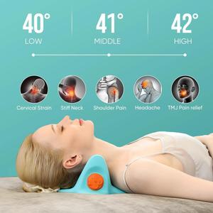 Oreiller de traction cervicale chauffant sans fil pour la relaxation du cou et des épaules, masseur de nuque pour soulager la douleur - Product Image 4