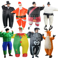 Costume gonflable en polyester Echo avec cape pour fête d'Halloween, spectacle et événement de clown
