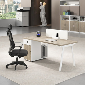 Scrivania da Ufficio Moderna Personalizzabile in <span class=keywords><strong>MFC</strong></span> con Superficie in Melamina per Casa/Hotel con Telaio in Alluminio e Cassetti - Garanzia di 3 Anni - Product Image 2