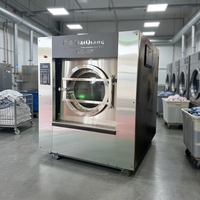 Équipement de blanchisserie pour hôtels commerciaux, machine à laver industrielle entièrement automatique en acier inoxydable de 100 kg à vendre