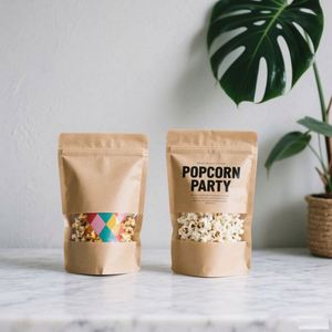 Bolsas de Papel Kraft Blancas con Ventana, Cierre Zip, Resistentes al Agua y a la Humedad, para Envasado de Alimentos, Venta al Por Mayor de Fábrica - Product Image 6