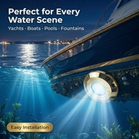 Nouveauté 120W RGBW multicolore 12V LED lumière sous-marine IP68 lampe de tableau arrière marin piscine bateau Yacht Dock
