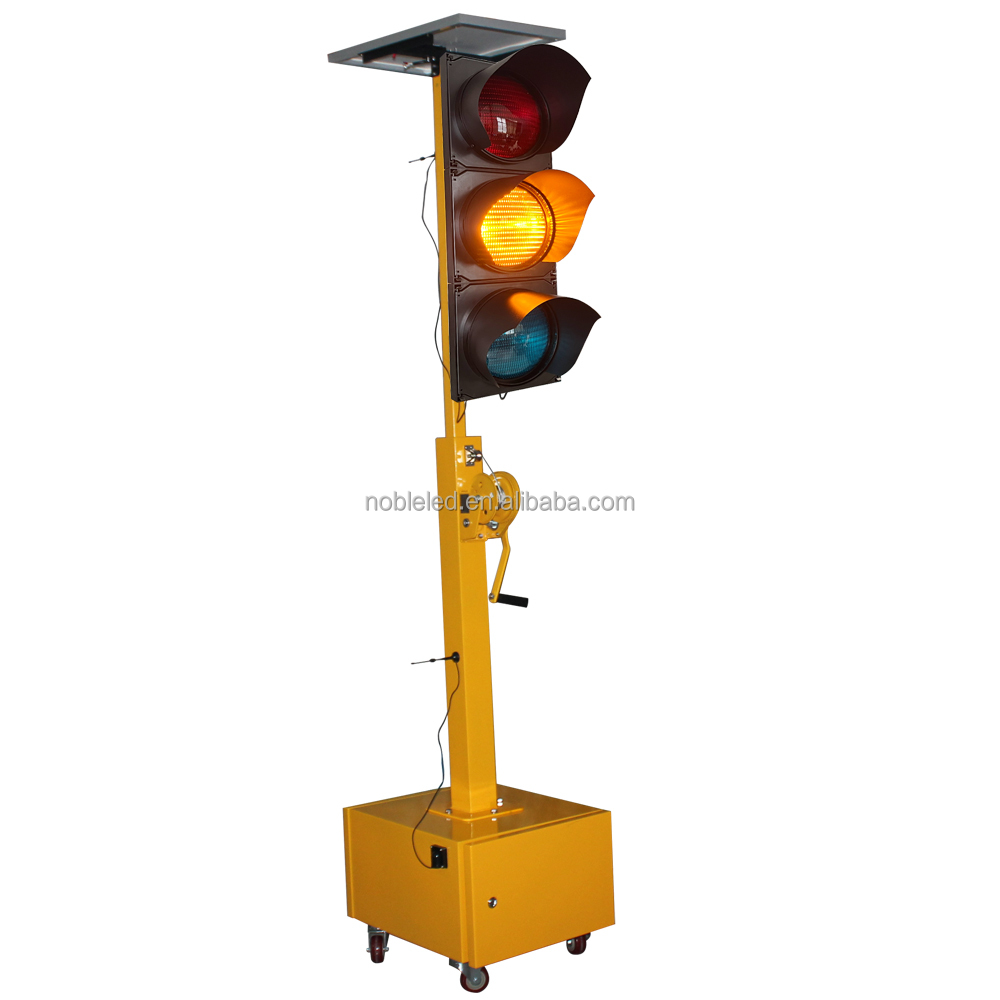 Портативный СВЕТОДИОДНЫЙ дорожный фонарь 200 мм на солнечных батареях с функцией подъема для дорожного строительства