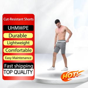 Pantalones Cortos de Seguridad AmpsafeX Modelo 003 HPPE, Protección Anticorte Nivel A, Gris, Personalizables, Nailon PE, Costuras Soldadas Cómodas para el Trabajo - Product Image 1