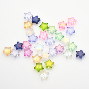 Cuentas de cristal de estrella de 10MM, colgante de pentagrama de Color degradado múltiple, cuentas de cristal para collar, pendientes, regalos de adorno de Navidad DIY - Product Image 1