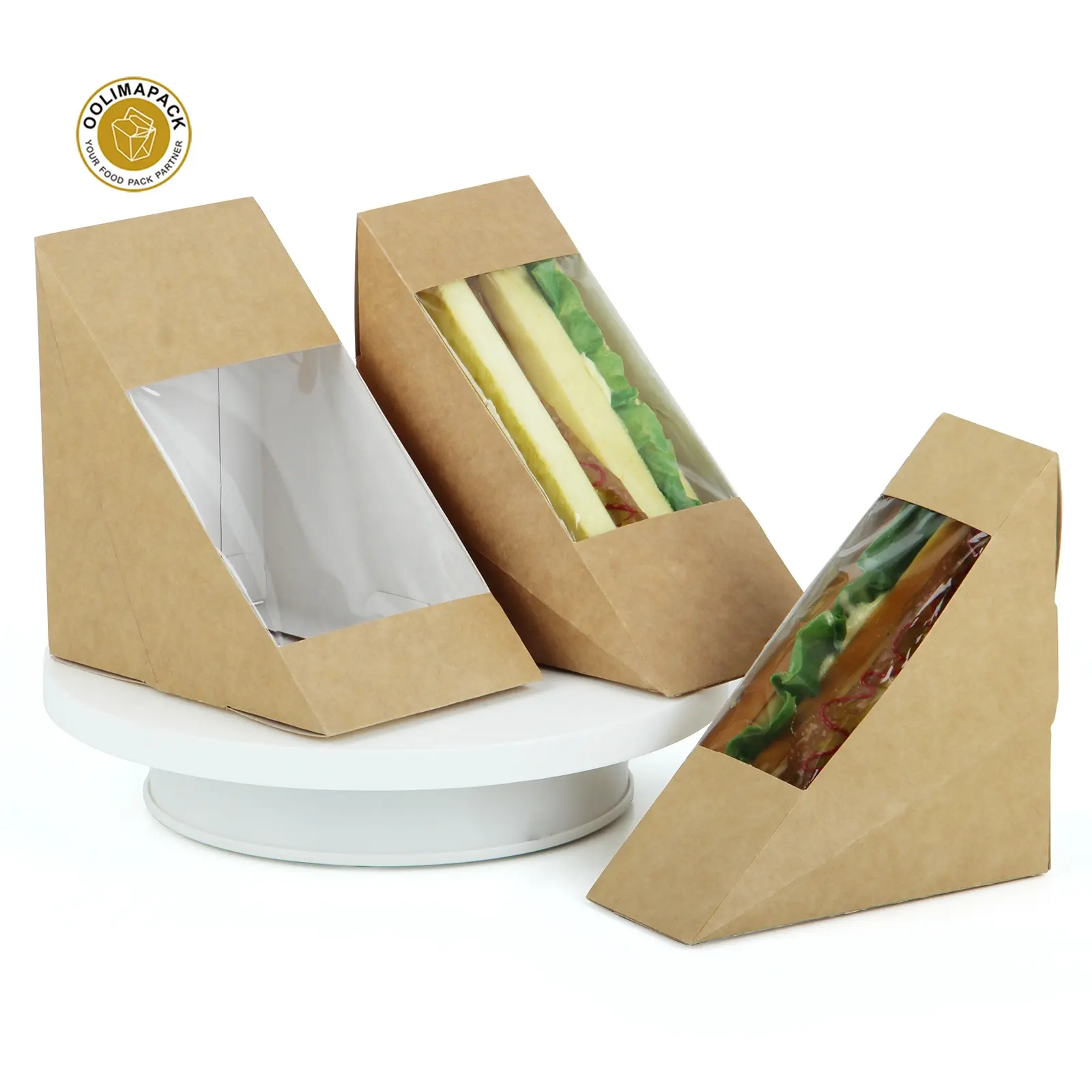 Printed Paper Box High Quality Cardboard Sandwich Paper Box Hot Sell 100% Biodegradable Custom Logo Printing Box Sandwich Fast Food