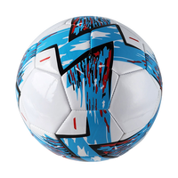 Ballon de football promotionnel personnalisé en PVC de haute qualité, cousu à la machine, taille 5, écologique, pour usage extérieur, avec vessie en caoutchouc personnalisée