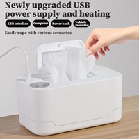Chauffe-lingettes pour bébé avec lumière LED 40-55 ° Chauffe-lingettes portable C Dispenser : Garde les lingettes chaudes et humides – Service OEM/ODM