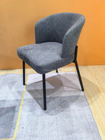 Ensemble de 2 chaises de salle à manger pivotantes de luxe modernes avec accoudoirs, en tissu velours et base métallique, pour la maison, le bureau, le parc, l'appartement, la salle de bain