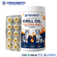 Huile de Krill et Huile de Poisson Oméga 3 en Perles Éclatantes pour Chiens et Chats – Complément Alimentaire pour le Soin des Articulations, Flexibilité et Soulagement de la Raideur – Marque Blanche