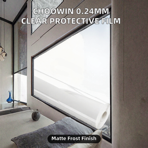 CHOOWIN Film protecteur mural transparent en PET de 0,24 mm d'épaisseur, statique, anti-chocs, anti-salissures, imperméable, mat, brillant, isolation thermique, hôtel - Product Image 2