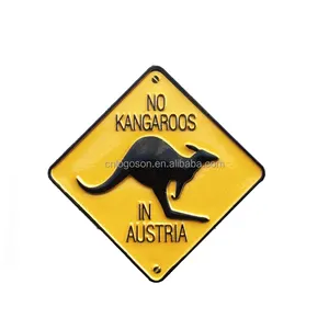 Custom Logo 3D Handmade Painted Austria Polyresin Magnet No Kangaroos in Austria Fridge Magnets