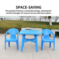 Ensemble de table et chaises carrées en plastique pour événements extérieurs : mariages, traiteurs, fêtes, restaurants, barbecues, marchés nocturnes, stands de restauration