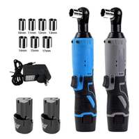 Clé à cliquet électrique Lithium-Ion LARIX 12V avec batterie rechargeable avec clé électrique sans fil à angle droit à 90 °