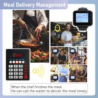 Système d'appel sans fil numérique pour chef cuisinier, cuisine, serveur, 1 clavier, 5 montres pour restaurant, hôtel