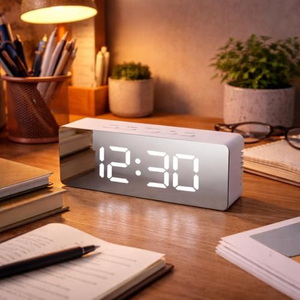 Small Size Big Display <b>Digital</b> Led Alarm <b>Clock</b> Wall <b>Clock</b> Smart Alarm <b>Clock</b> with Mirror Screen and Backlight - Product Image 3
