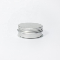 Pot cosmétique exquis en aluminium de 30g 30ml avec couvercle à vis en étain pour baume à lèvres, rouge à lèvres, crème pour le visage, fard à joues, huile essentielle (couleur personnalisée)
