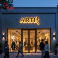 Lettres en relief personnalisées en or miroir électro-plaqué avec rétroéclairage LED, logo en métal 3D pour boutique, hôtel, spa, mur