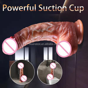 Consoladores con Prepucio Móvil al por Mayor, Dildo de Silicona Suave con Prepucio Deslizante Real con Ventosa, Juguetes Sexuales de Dildo Manual - Product Image 3