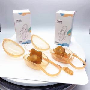 Sucette orthodontique en silicone liquide souple pour bébé <span class=keywords><strong>nouveau</strong></span>-né de 0 à 6 mois avec clip et boîte en PP - Product Image 4