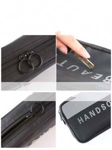 Bolsa de Almacenamiento de Cosméticos de Malla de Nailon Transparente, con Logotipo Personalizado, Juego de 3 Bolsas de Maquillaje de Viaje, Pequeñas y Grandes - Product Image 6