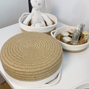 Factory Hot Sale <b>Storage</b> <b>Baskets</b> Woven Cotton Rope <b>Basket</b> Organizing Home Decoration - Product Image 2