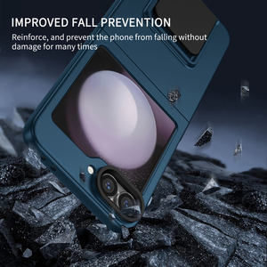 Lujo PC a prueba de golpes Kickstand Phone Case para Samsung <span class=keywords><strong>Galaxy</strong></span> Z Flip 6 <span class=keywords><strong>ZFlip</strong></span> 5 4 <span class=keywords><strong>5G</strong></span> Stand Cover Funda protectora de piel Feel Hard Cases - Product Image 4