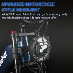 Expédition UE - Vélo électrique multi-usages Cyrusher <span class=keywords><strong>Trax</strong></span> 2.0 52V 20A 250W avec cadre à suspension pneumatique, moteur sans balais et batterie - Product Image 3
