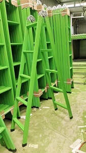Échelle pliante <span class=keywords><strong>Vitavia</strong></span> en acier inoxydable à 3 marches, hauteur 1,5 m, capacité de charge 100 kg, portable, pour réparation industrielle extérieure - Product Image 4