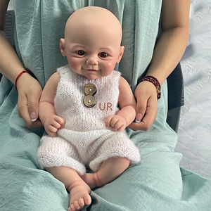 Waschbare 16'' Vollsilikon-Reborn-Baby-Puppe, handbemalt, lebensecht, handgefertigt, blanko Neugeborenes Mädchen, 2,6 kg, Spielzeug, Kinder, Weihnachtsgeschenk - Product Image 6