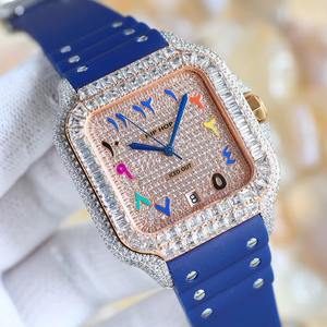 Reloj Mecánico Automático Unisex Drioshipping Hip Hop, Acero Inoxidable 904L, con Incrustaciones de Moissanita, Resistente al Agua, Deportivo, Correa de Cuero/Goma - Product Image 6